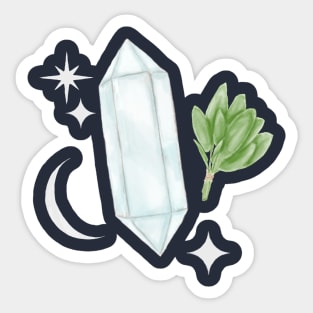 Crystal and Sage Sticker